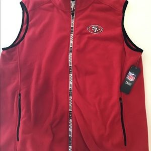 Official NFL 49ers Fleece Vest Zip Up